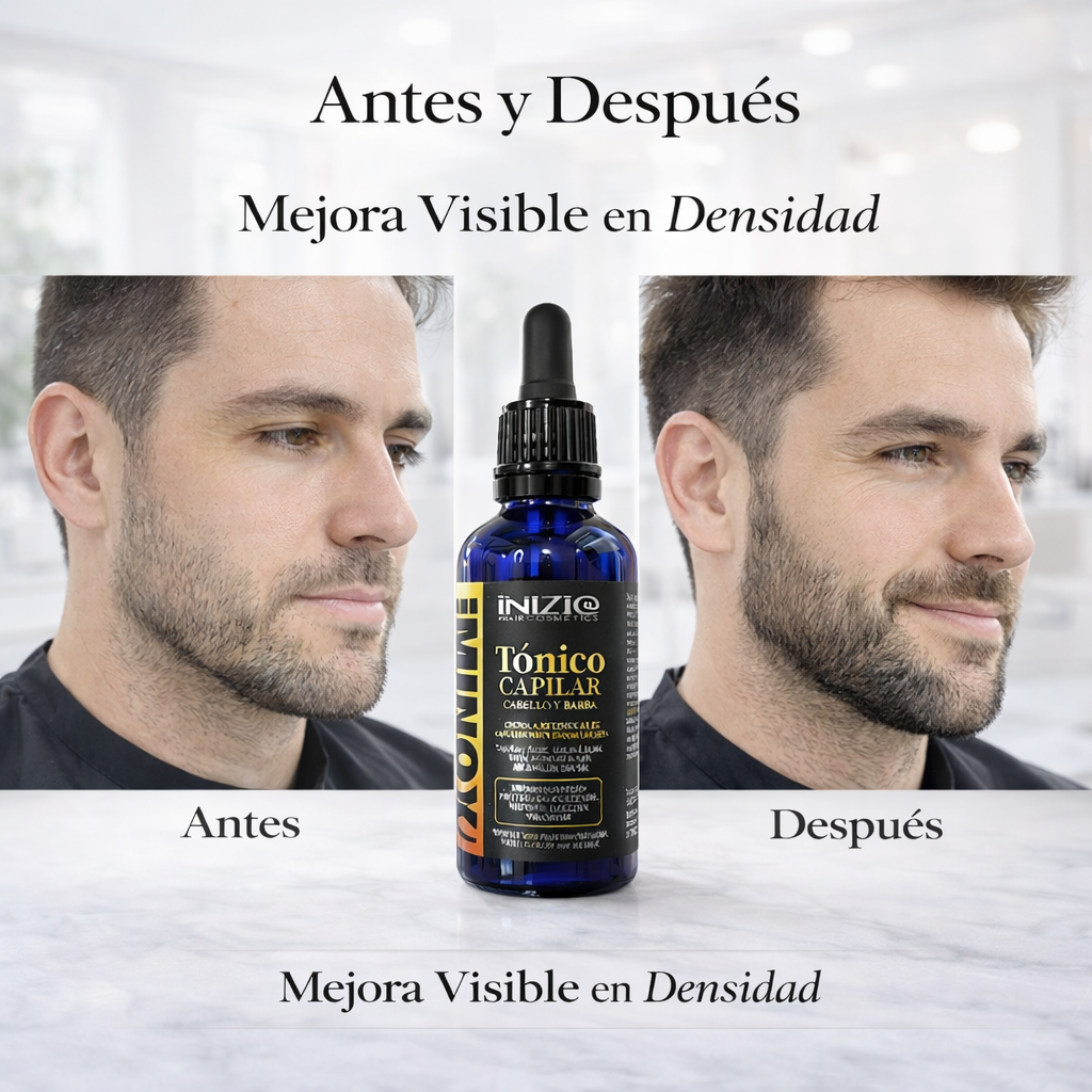 Inizia Hair Cosmetics - Tónico Capilar con Proteínas, Biotina y Cafeína para Cabello y Barba