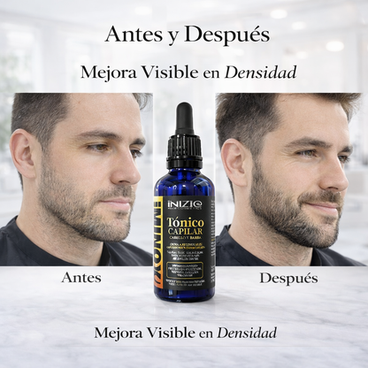 Inizia Hair Cosmetics - Tónico Capilar con Proteínas, Biotina y Cafeína para Cabello y Barba