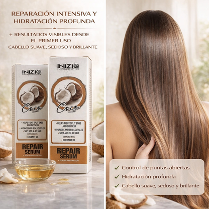 @Inizia Hair Cosmetics – Sérum Reparador Capilar con Coco y Macadamia 200ml