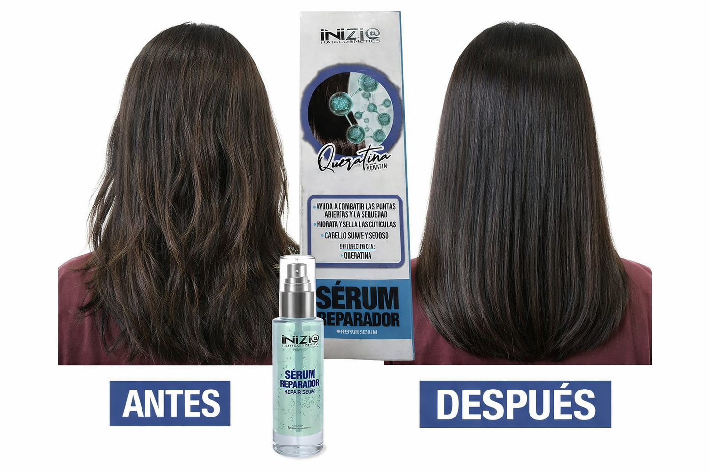 @Inizia Hair Cosmetics – Sérum Reparador Capilar con Coco y Macadamia 200ml