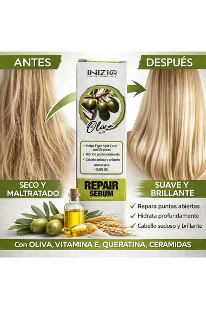@Inizia Hair Cosmetics – Sérum Reparador Capilar con Coco y Macadamia 200ml