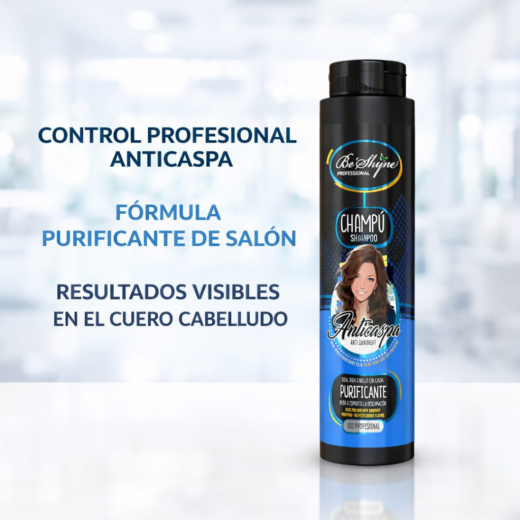 Be’Shyne® – Champú Anticaspa Purificante con Aloe Vera y Soja 500ml