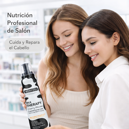 Morfose – Mousse capilar Milk Therapy con proteína de leche, repara e hidrata 200 ml