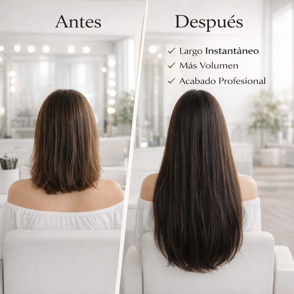 Inizia – Extensiones de Cabello Natural de India Remy Liso Punta Llena