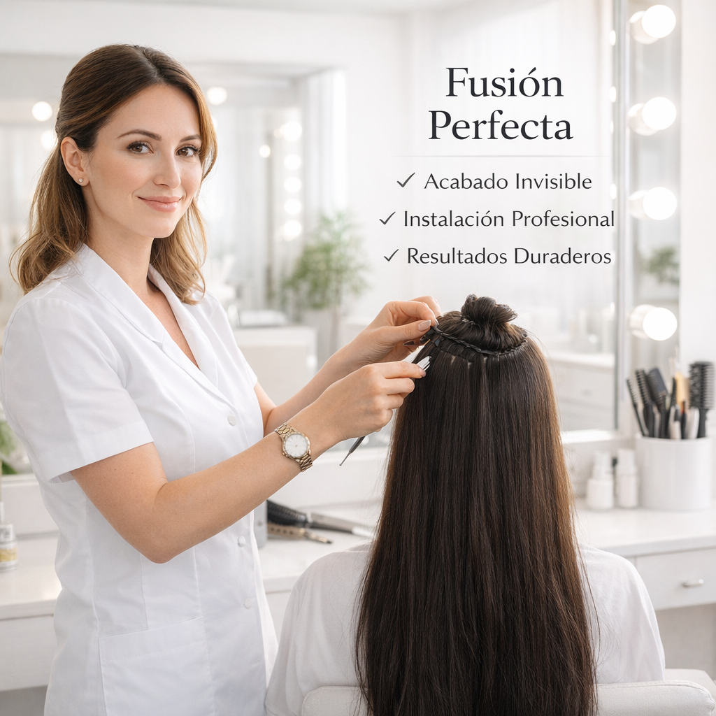 Inizia – Extensiones de Cabello Natural de India Remy Liso Punta Llena