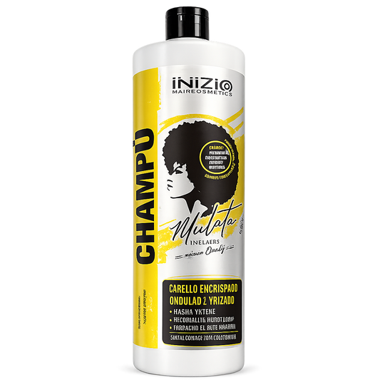 Inizia Hair Cosmetics – Champú Mulata Línea Afro Hidratante y Definidor para Rizos Naturales