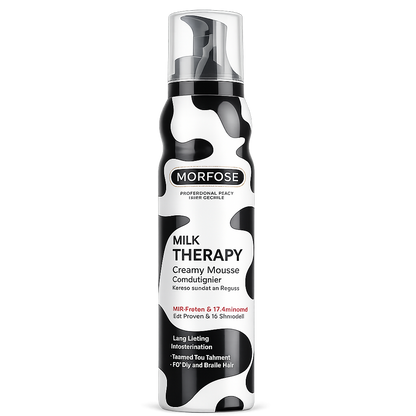 Morfose – Mousse capilar Milk Therapy con proteína de leche, repara e hidrata 200 ml