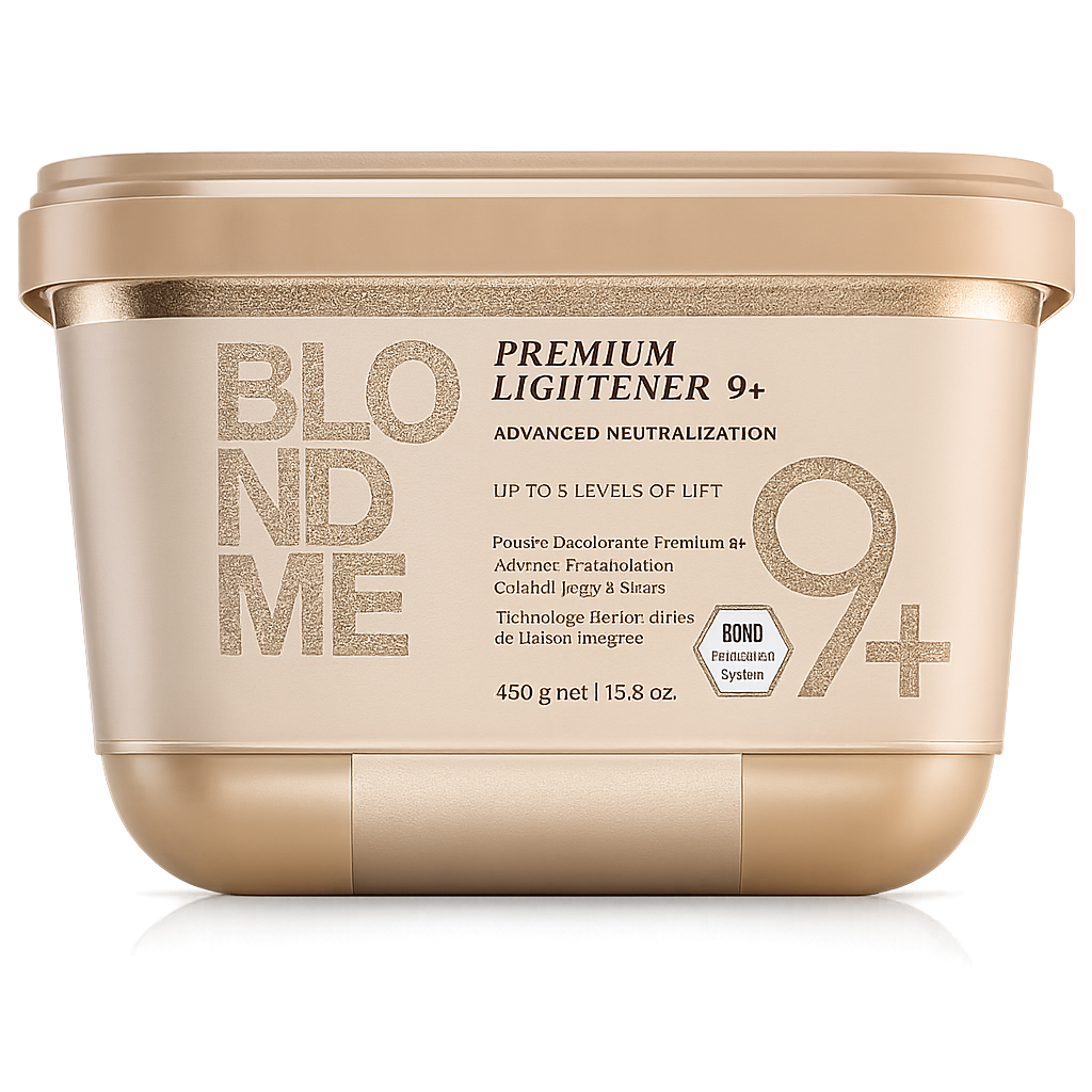 Schwarzkopf Professional – Decolorante en Polvo Premium Lift 9+ profesional, aclara hasta 9 tonos, 450 g