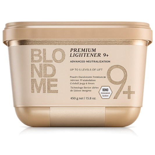 Schwarzkopf Professional – Decolorante en Polvo Premium Lift 9+ profesional, aclara hasta 9 tonos, 450 g