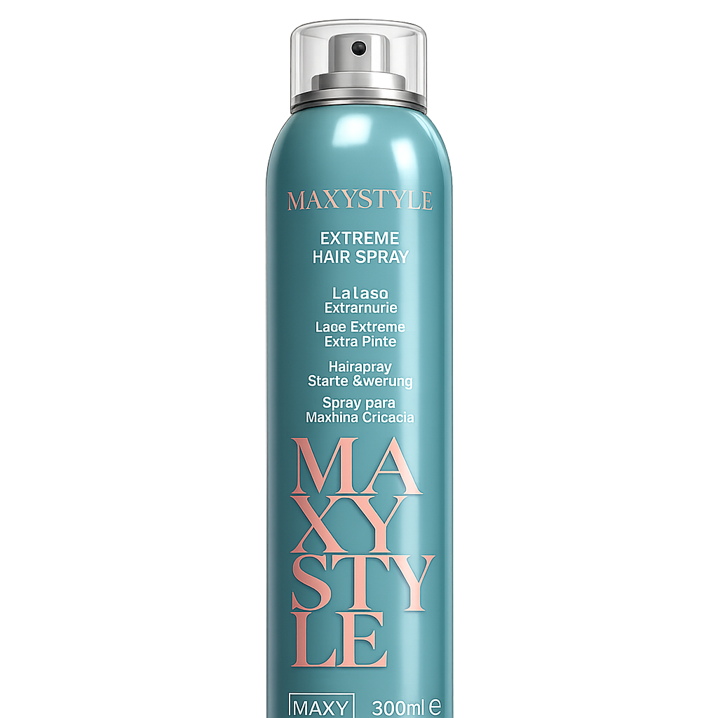 MAXYSTYLE – Spray Capilar Fijación Extrema con Aceite de Aguacate y Macadamia para Peinados Profesionales 300ml
