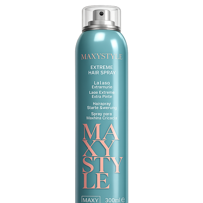 MAXYSTYLE – Spray Capilar Fijación Extrema con Aceite de Aguacate y Macadamia para Peinados Profesionales 300ml
