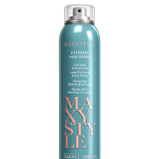 MAXYSTYLE – Spray Capilar Fijación Extrema con Aceite de Aguacate y Macadamia para Peinados Profesionales 300ml