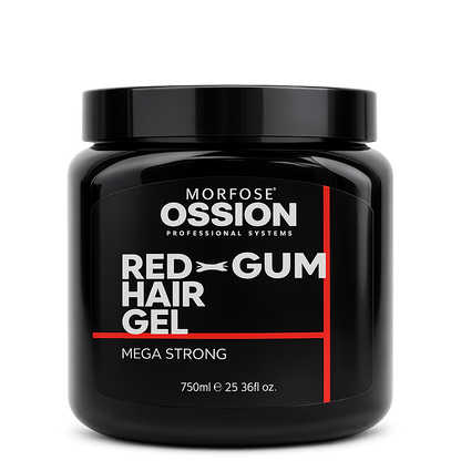 Morfose Ossion – Gel Capilar Red Gum Fijación Fuerte para Peinado Duradero 750ml / 300ml