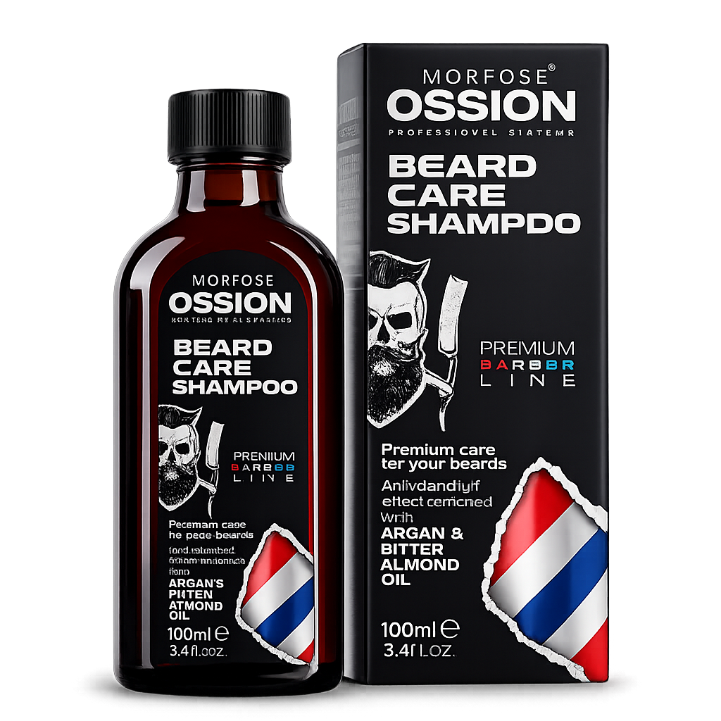 Ossion – Champú para Barba con Aceite de Argán y Almendra Amarga Hidratante Uso Diario 100ml