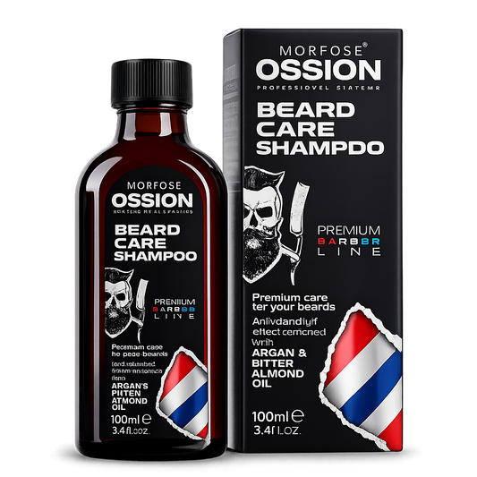 Ossion – Champú para Barba con Aceite de Argán y Almendra Amarga Hidratante Uso Diario 100ml