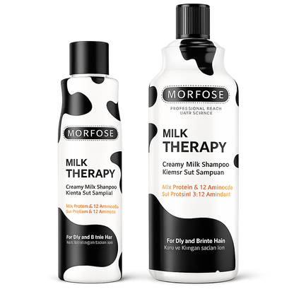 MORFOSE – Champú cremoso Milk Therapy con proteína de leche y 12 aminoácidos para cabello seco 1000 ml
