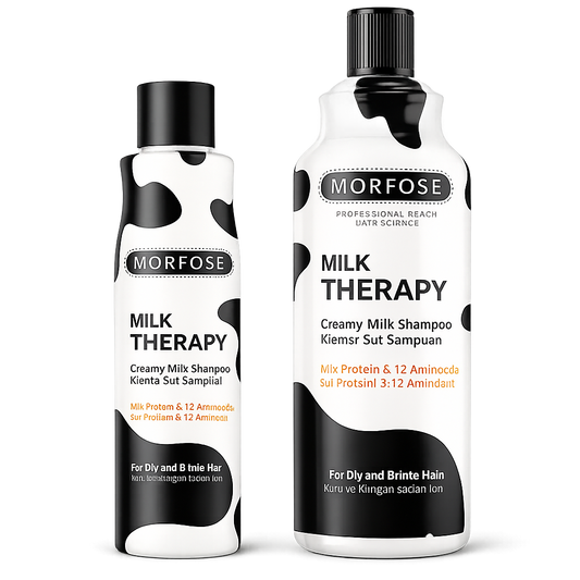 MORFOSE – Champú cremoso Milk Therapy con proteína de leche y 12 aminoácidos para cabello seco 1000 ml