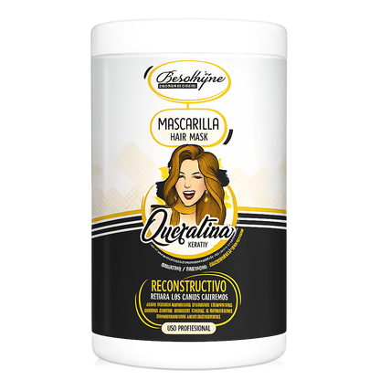 Be´Shyne® - Mascarilla Capilar Reconstructiva de Keratina para Cabello Dañado 1L