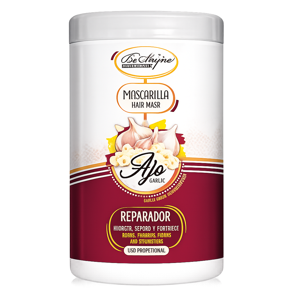 Be’Shyne® - Mascarilla Reparadora de Ajo y Queratina para Cabello Dañado;1L