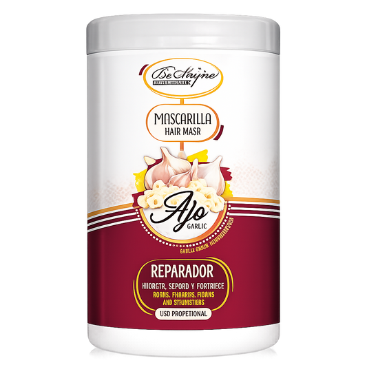 Be’Shyne® - Mascarilla Reparadora de Ajo y Queratina para Cabello Dañado;1L