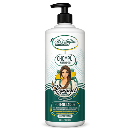 Be´Shyne® – Rapunzel,Champú Fortificante con Biotina y Castaño de Indias para Cabello Frágil 1L
