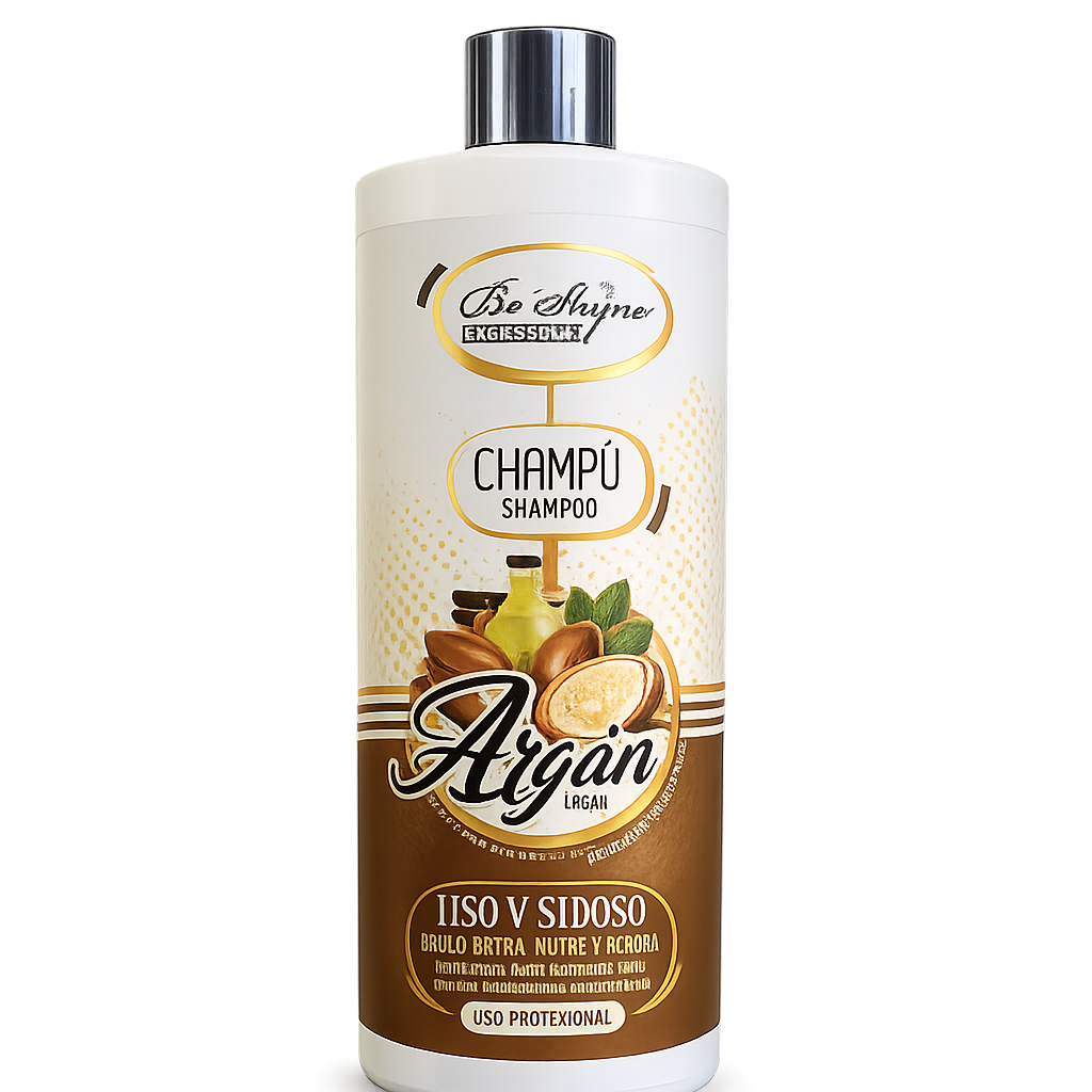 Be´Shyne® – Champú de Argán Nutritivo Reparador para Cabello Seco y Dañado 1L