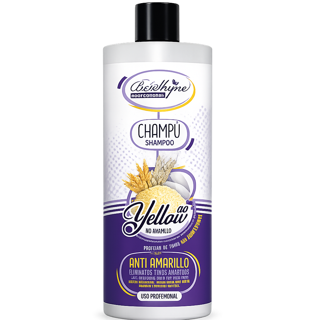 Be’Shyne – Champú Anti Yellow neutralizador para rubios y grises con proteína de trigo 1L