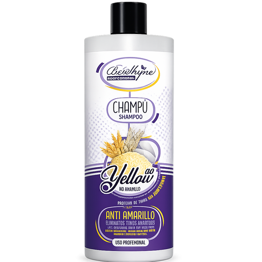Be’Shyne – Champú Anti Yellow neutralizador para rubios y grises con proteína de trigo 1L
