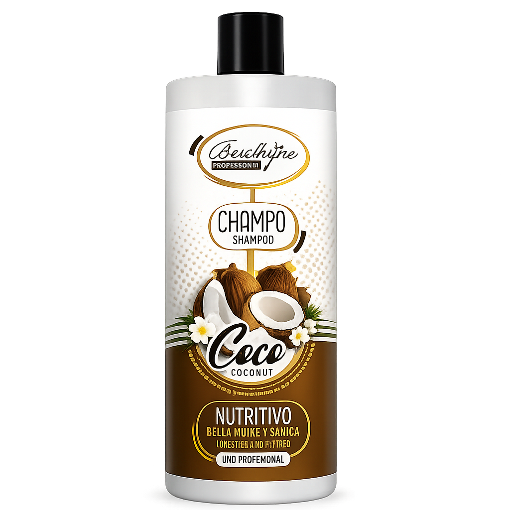 Be´Shyne® – Champú nutritivo de coco y argán para cabello seco y deshidratado