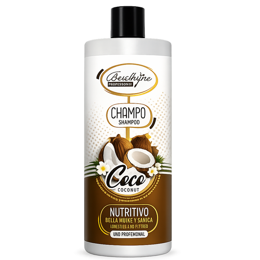 Be´Shyne® – Champú nutritivo de coco y argán para cabello seco y deshidratado
