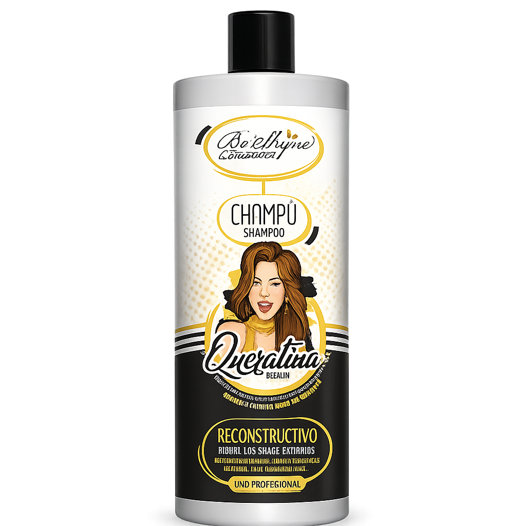 Be Shyne Professional - Champú Reconstructivo con Queratina para Cabello Dañado y Quebradizo 1000ml