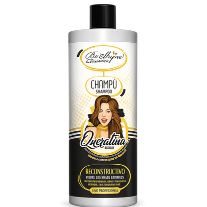 Be Shyne Professional - Champú Reconstructivo con Queratina para Cabello Dañado y Quebradizo 1000ml