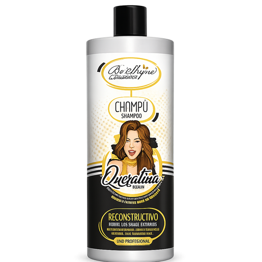 Be Shyne Professional - Champú Reconstructivo con Queratina para Cabello Dañado y Quebradizo 1000ml