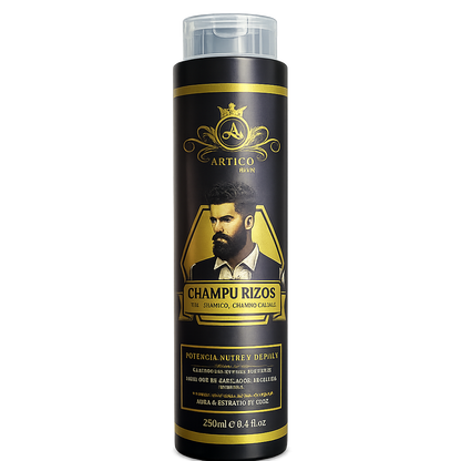 Artico MEN – Champú Rizos sin Sulfatos con Pantenol y Keratina para Barbería (500 g)