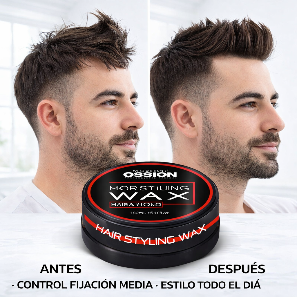 Ossion – Cera Capilar Styling Wax Fijación Media a Muy Fuerte para Peinado 150ml