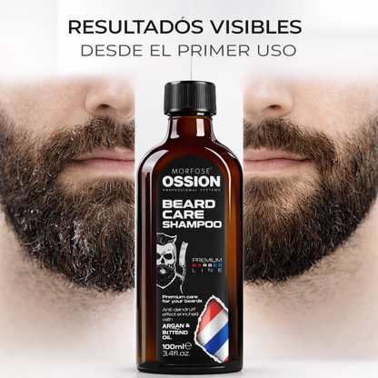 Ossion – Champú para Barba con Aceite de Argán y Almendra Amarga Hidratante Uso Diario 100ml