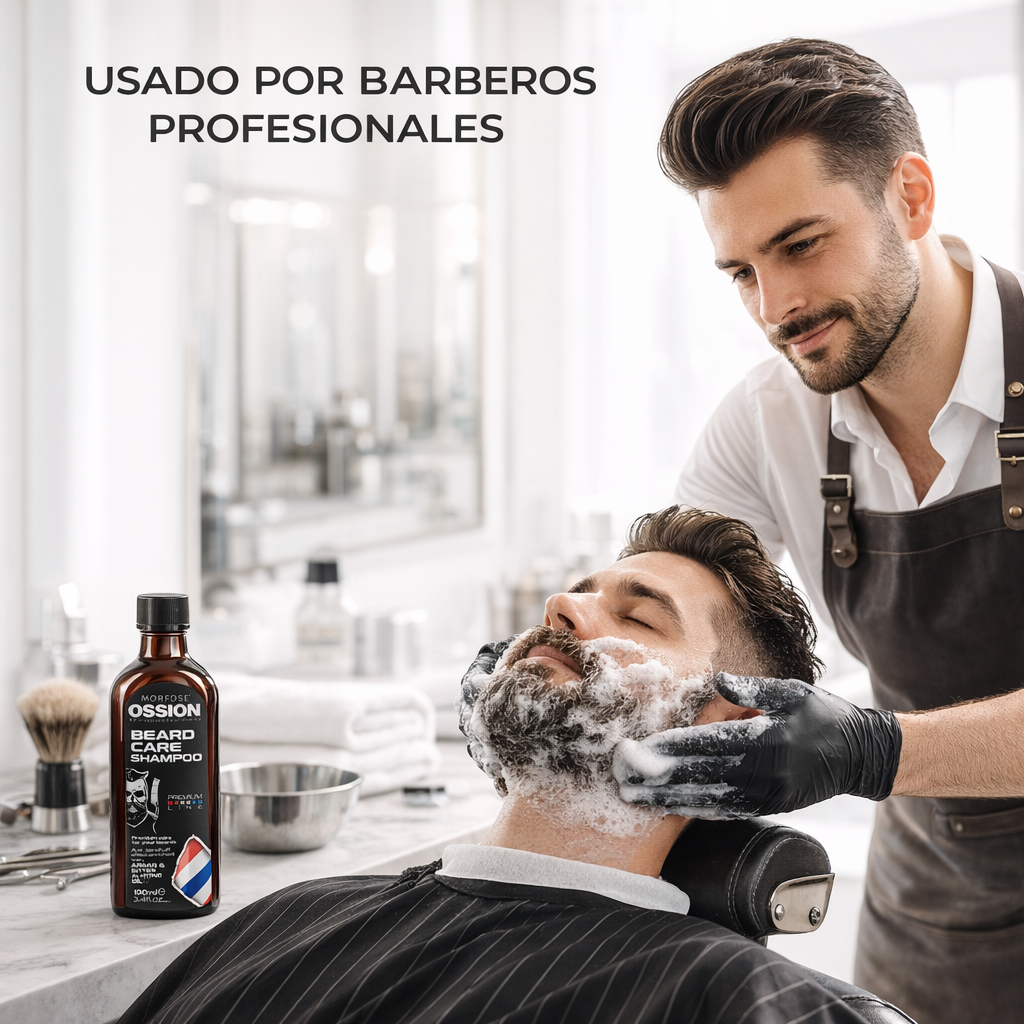 Ossion – Champú para Barba con Aceite de Argán y Almendra Amarga Hidratante Uso Diario 100ml