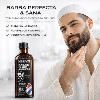 Ossion – Champú para Barba con Aceite de Argán y Almendra Amarga Hidratante Uso Diario 100ml