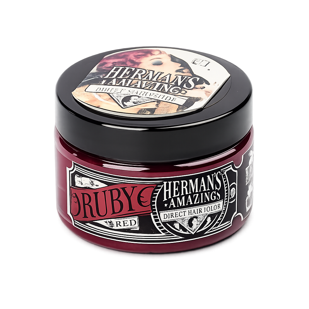Herman’s Amazing – Mascarilla de color Ruby Red, rojo intenso para refrescar e intensificar 125 ml