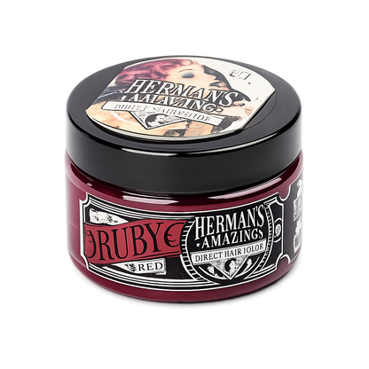 Herman’s Amazing – Mascarilla de color Ruby Red, rojo intenso para refrescar e intensificar 125 ml