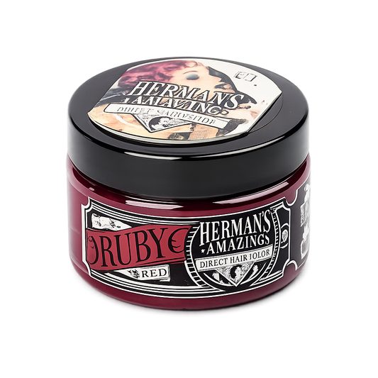 Herman’s Amazing – Mascarilla de color Ruby Red, rojo intenso para refrescar e intensificar 125 ml