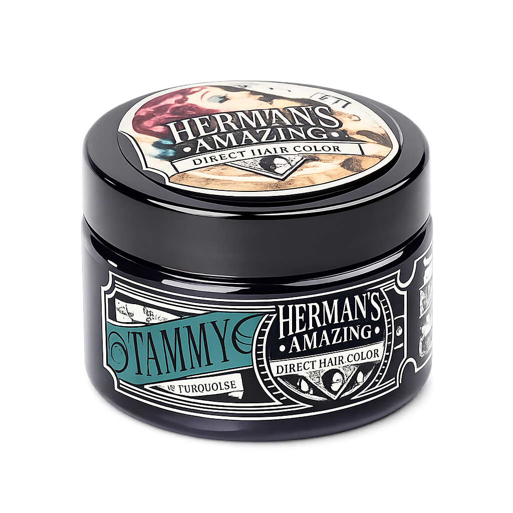 Herman’s Amazing – Mascarilla de color Tammy Turquoise para cabello 125 ml