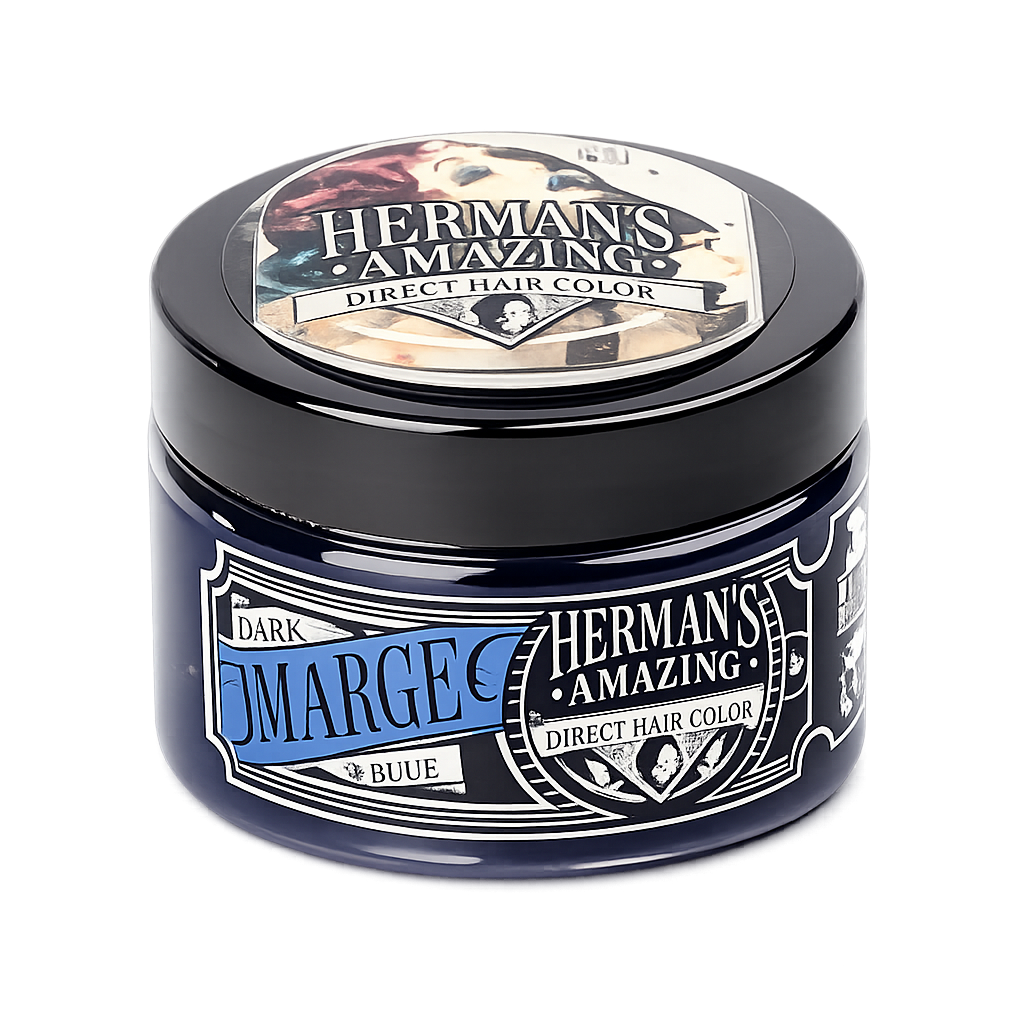 Herman’s Amazing – Mascarilla de color Marge Blue, tono azul temporal 125 ml