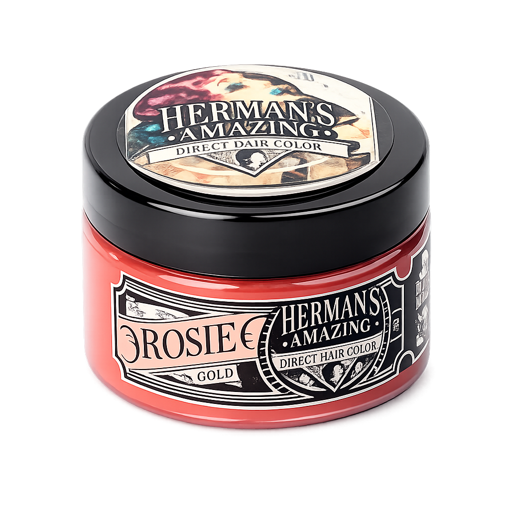 Herman’s Amazing – Mascarilla de color Rosie Gold, tono rosado dorado, 125 ml