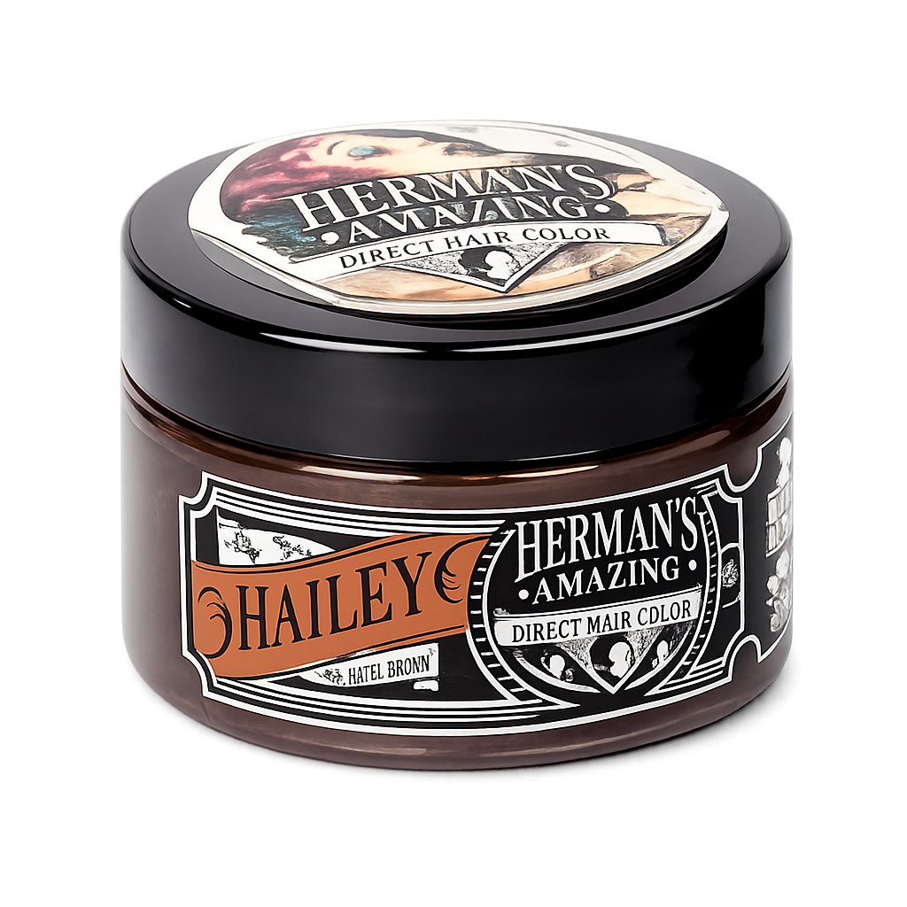 Herman’s Amazing – Mascarilla de color Hailey Hazel Brown, marrón avellana temporal 125 ml