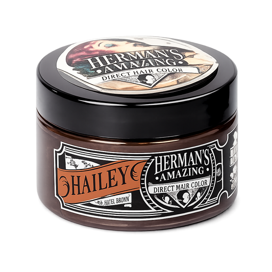 Herman’s Amazing – Mascarilla de color Hailey Hazel Brown, marrón avellana temporal 125 ml