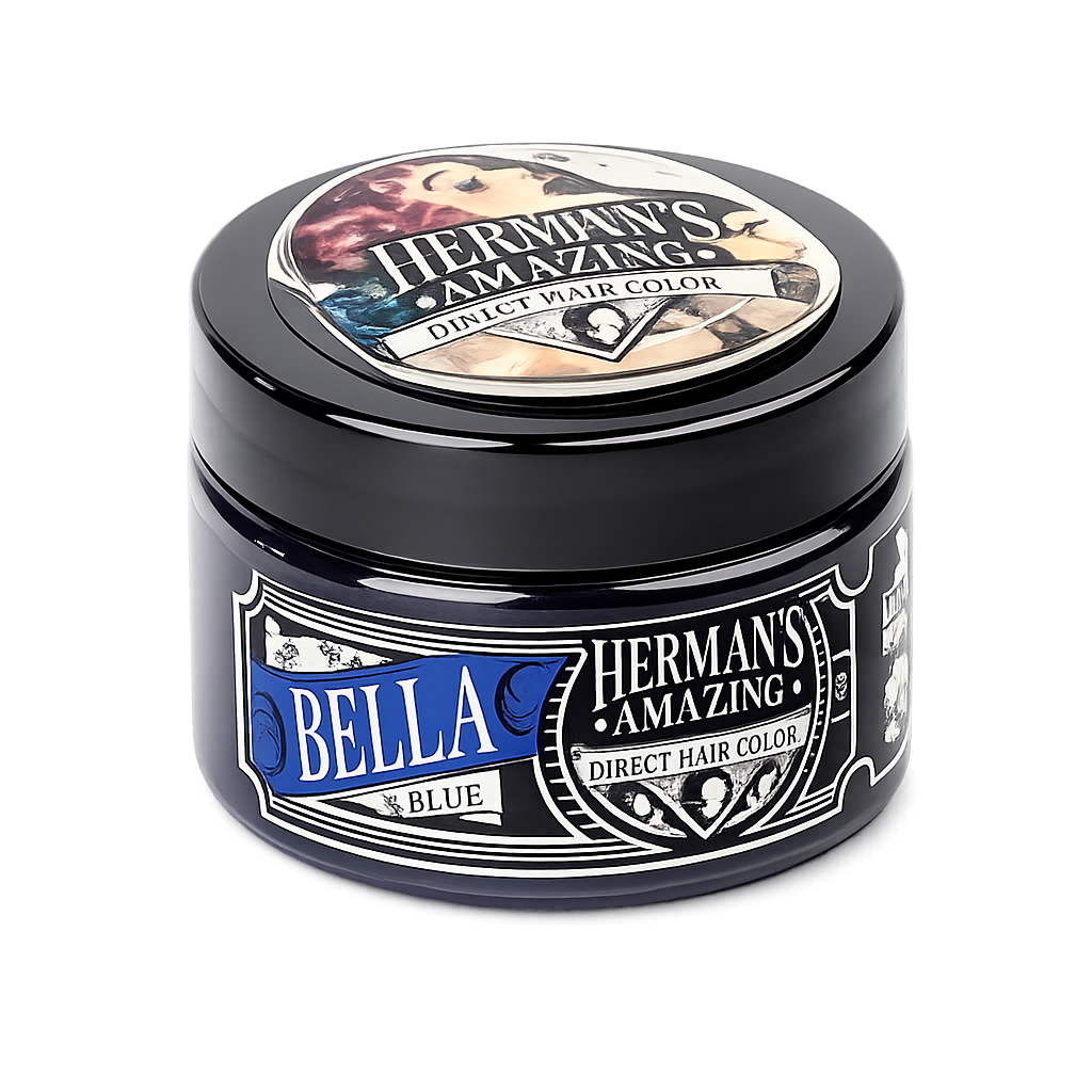 Herman’s Amazing – Mascarilla color Bella Blue, refresca e intensifica tonos fantasía, 125 ml
