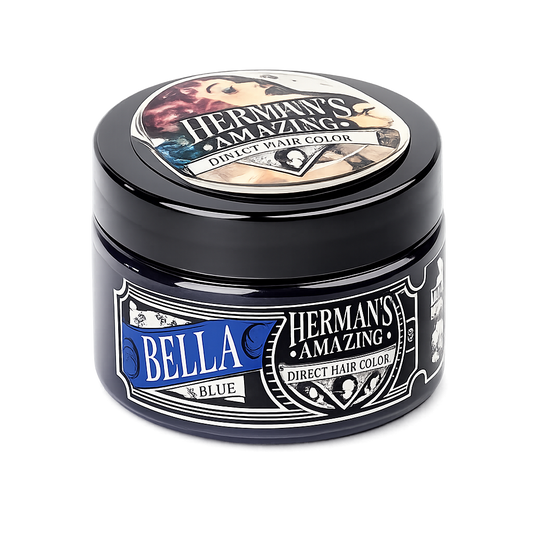 Herman’s Amazing – Mascarilla color Bella Blue, refresca e intensifica tonos fantasía, 125 ml