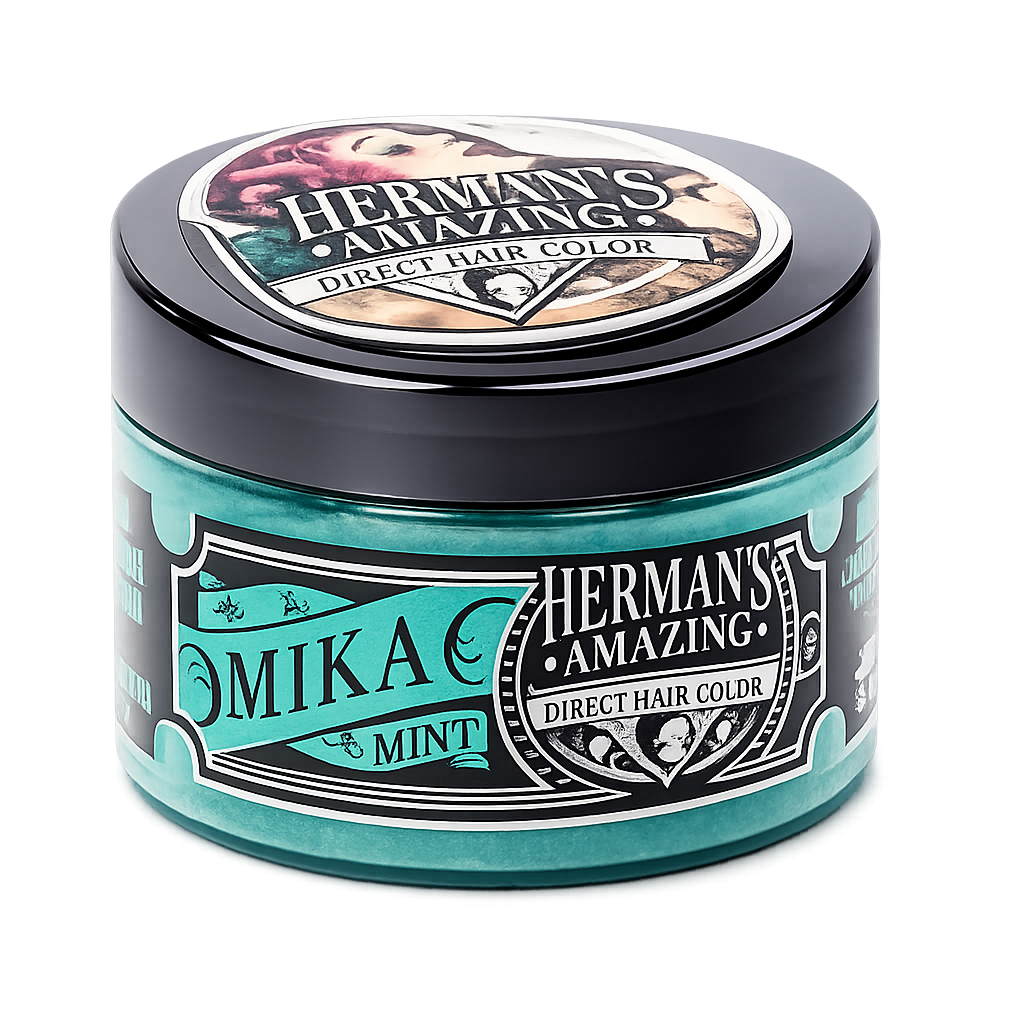 Herman’s Amazing – Mascarilla de color Mika Mint para mantener colores fantasía 125ml