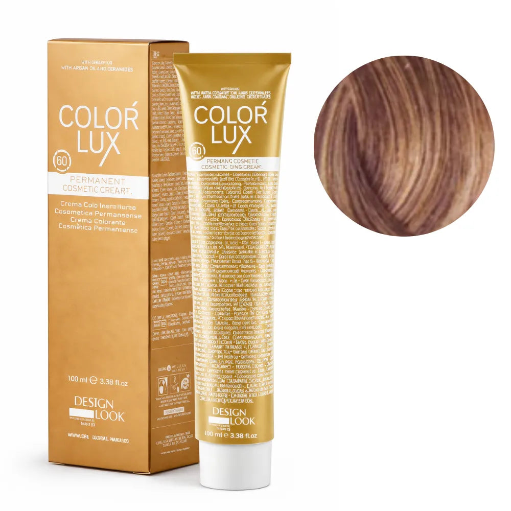Color Lux Beige – Crema Colorante Permanente con Keratina y Argán para Cobertura de Canas 100ml